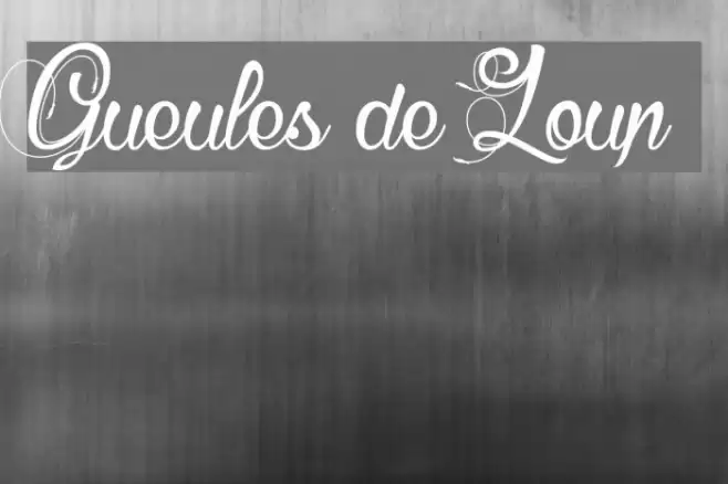Gueules de Loup Font examples