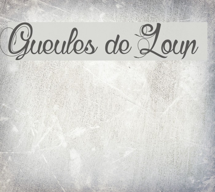 Gueules de Loup Example 3