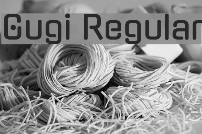 Gugi Regular Font examples
