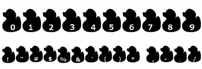 Gugli Ducky Rubber Font OTHER CHARS