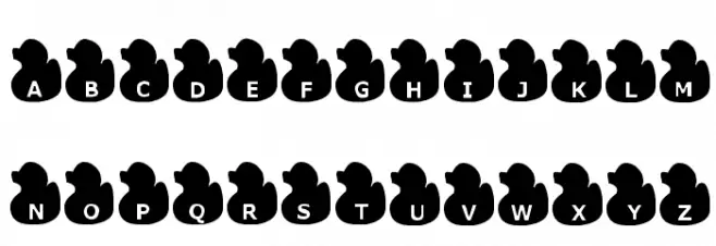 Gugli Ducky Rubber Fuentes MAYÚSCULAS