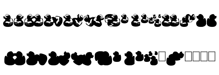 Gugli Ducky Rubber Font LOWERCASE