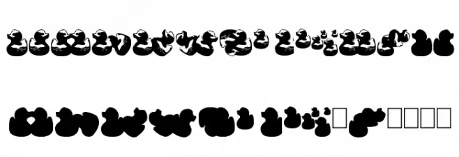 Gugli Ducky Rubber Font LOWERCASE