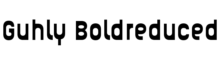 Guhly-Boldreduced Font
