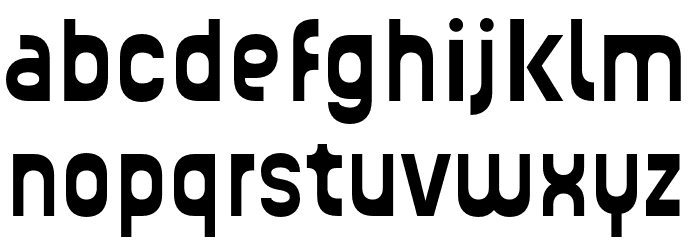 Guhly-Boldreduced Font LOWERCASE