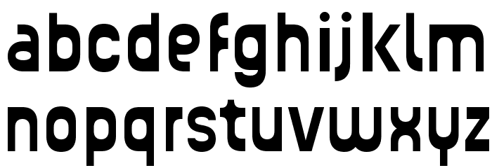 Guhly-Boldreduced Font LOWERCASE