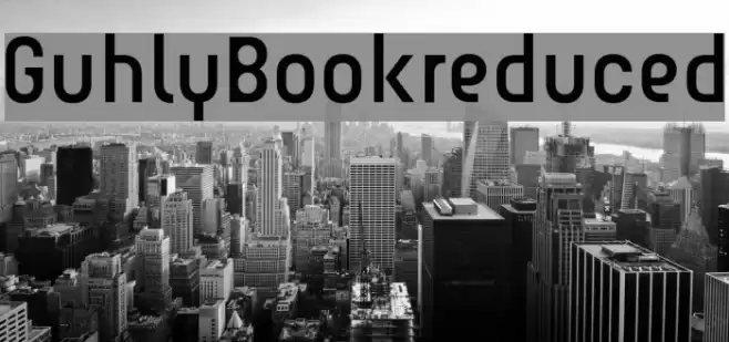 Guhly-Bookreduced Font examples
