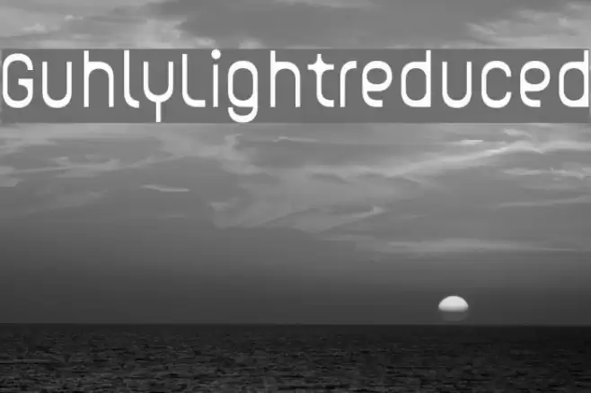 Guhly-Lightreduced Font examples