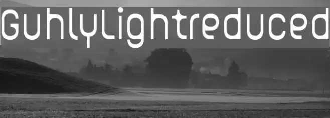 Guhly-Lightreduced Font examples