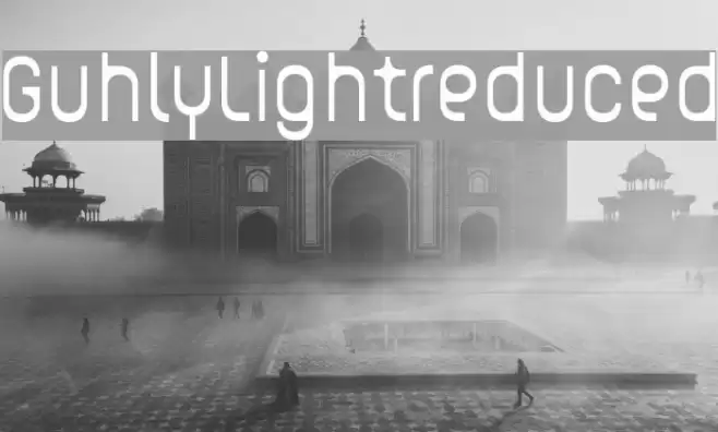 Guhly-Lightreduced Font examples