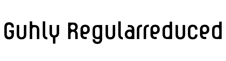Guhly-Regularreduced Font