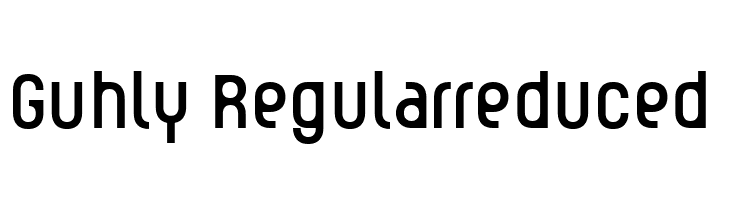 Guhly-Regularreduced  Frei Schriftart Herunterladen
