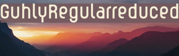 Guhly-Regularreduced Font examples