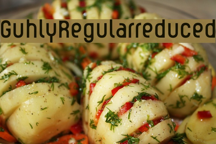 Guhly-Regularreduced Font examples