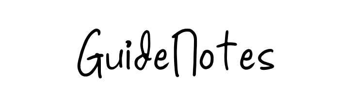 Guide Notes  Frei Schriftart Herunterladen