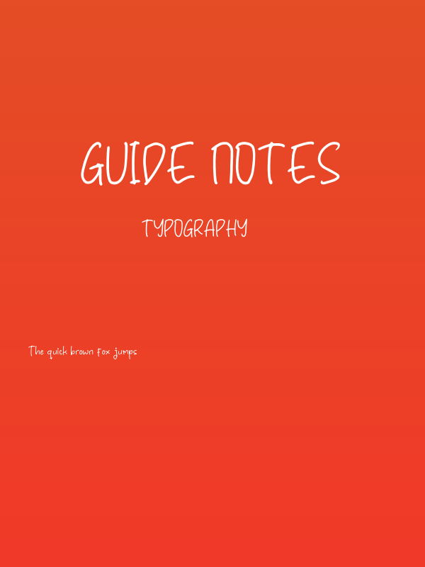 Guide Notes Poster