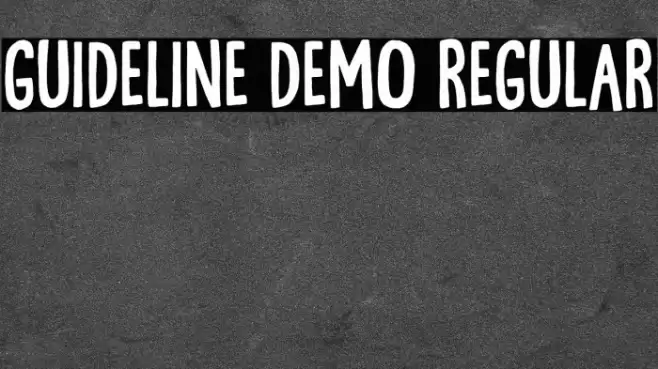 Guideline DEMO Regular Font examples