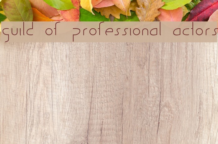Guild of Professional Actors Font examples