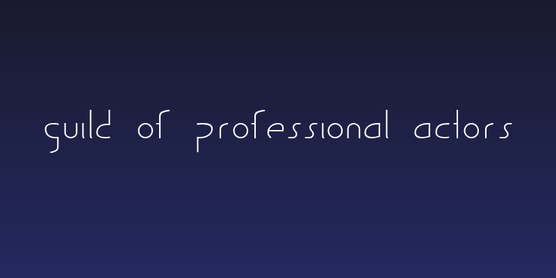 Guild of Professional Actors Social Header