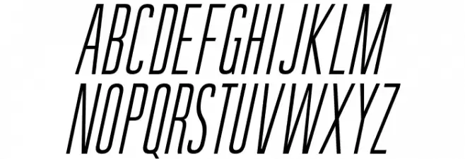 GuilderFree-LightItalic Schriftart Groß