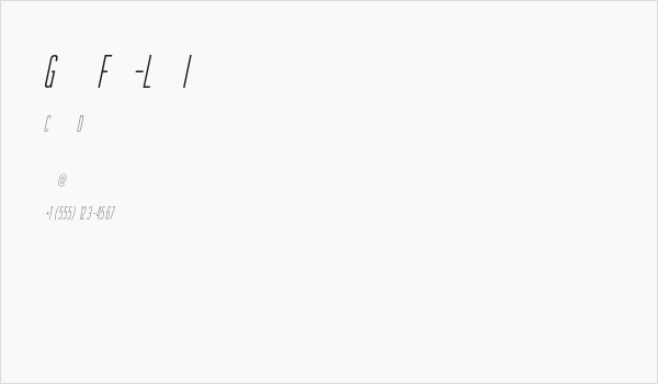 GuilderFree-LightItalic Business Card