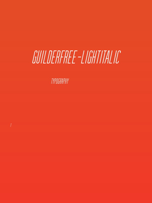 GuilderFree-LightItalic Poster