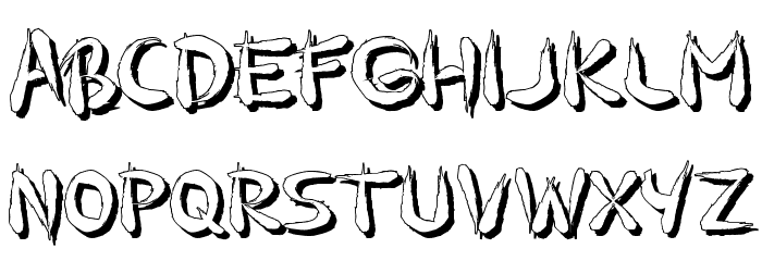 GuilinShadow Font LOWERCASE