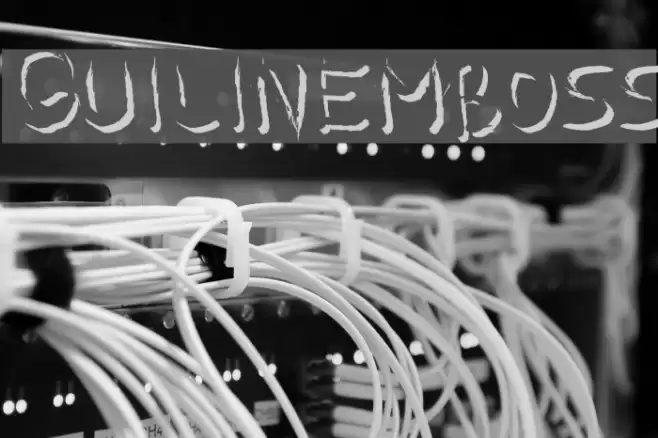 Guilinemboss Font examples
