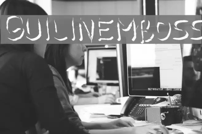 Guilinemboss Font examples