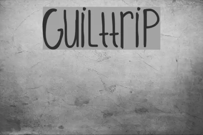 GuiltTrip Font examples