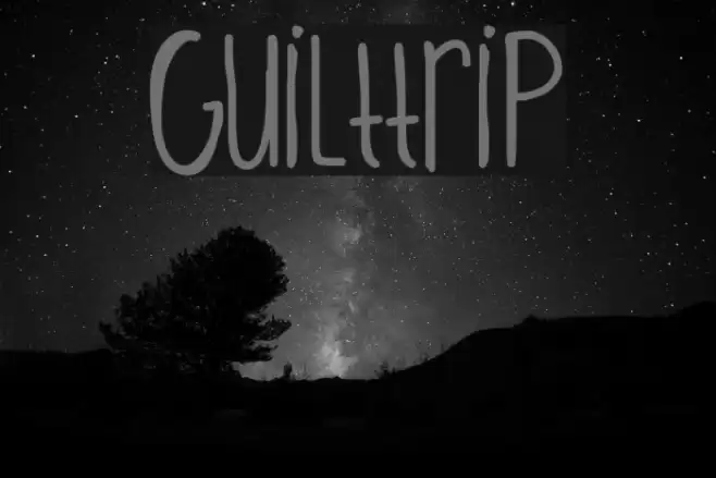 GuiltTrip Font examples