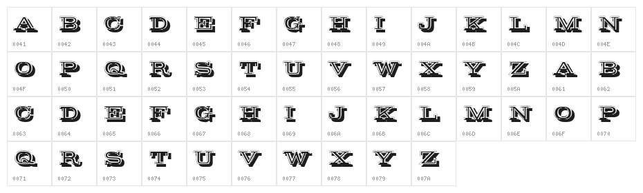 Guilty College Regular Character Map