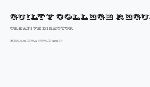 Guilty College Regular Business Card