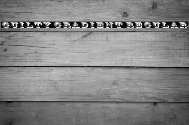 Guilty Gradient Regular Font examples