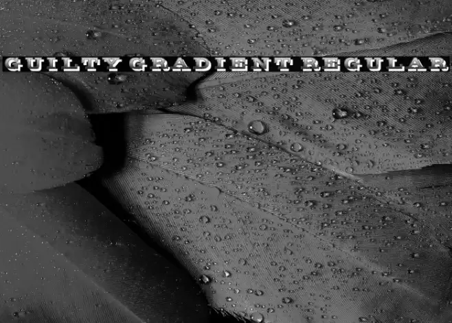 Guilty Gradient Regular Font examples