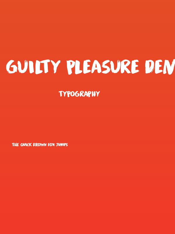 Guilty Pleasure DEMO Regular Poster