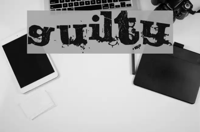Guilty Font examples