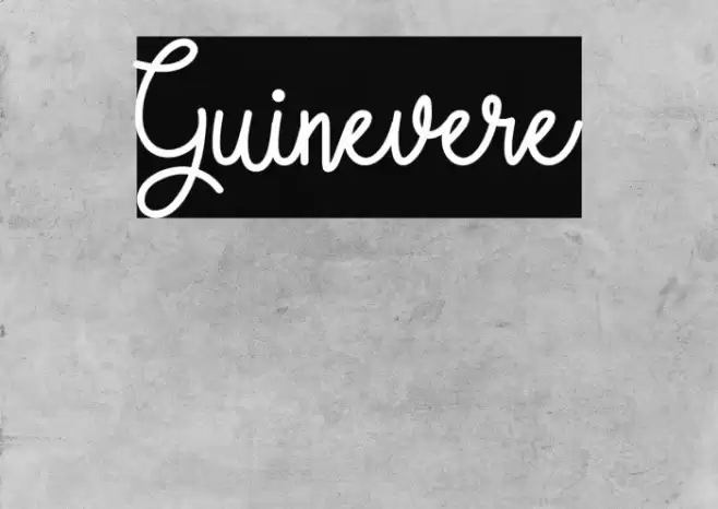 Guinevere Font examples