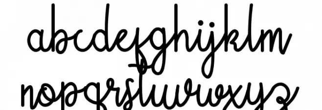 Guinevere Schriftart Kleinbuchstaben