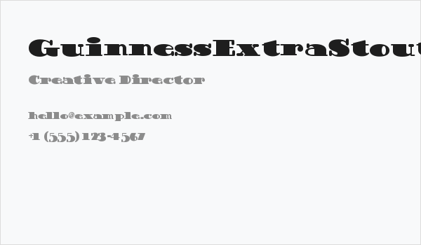 GuinnessExtraStoutNF Business Card