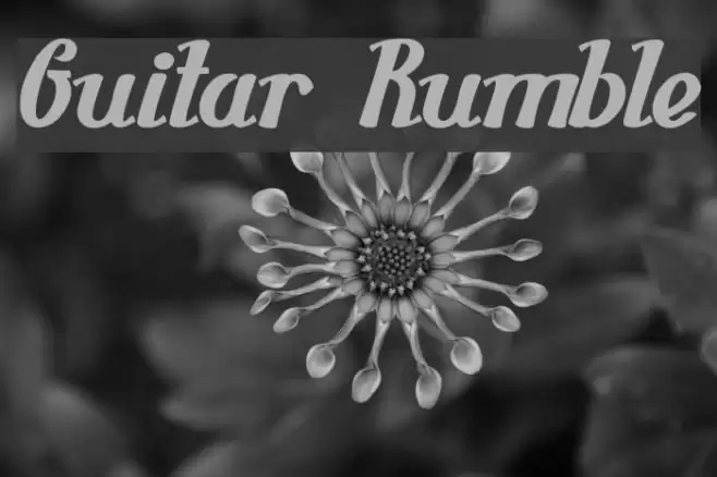 Guitar Rumble Font examples