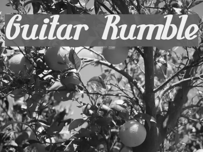 Guitar Rumble Font examples