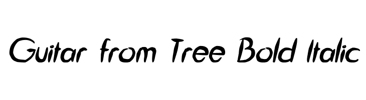 Guitar from Tree Bold Italic Fonte