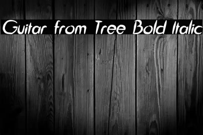 Guitar from Tree Bold Italic Fonte examples
