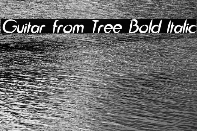 Guitar from Tree Bold Italic Fonte examples