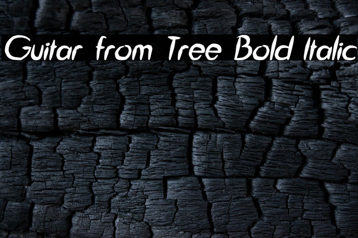 Guitar from Tree Bold Italic Font examples