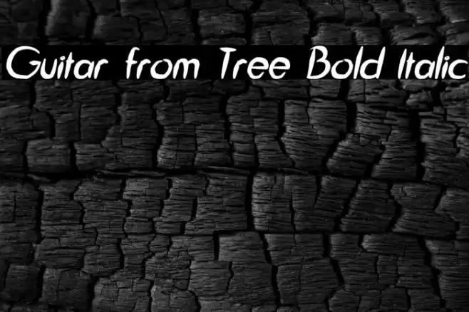 Guitar from Tree Bold Italic Fonte examples