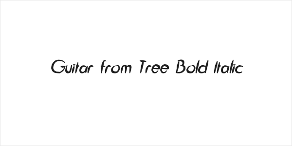 Guitar from Tree Bold Italic Logo