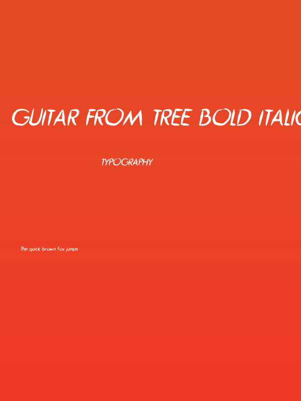 Guitar from Tree Bold Italic Poster