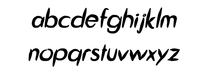 Guitar from Tree Bold Italic Font LOWERCASE